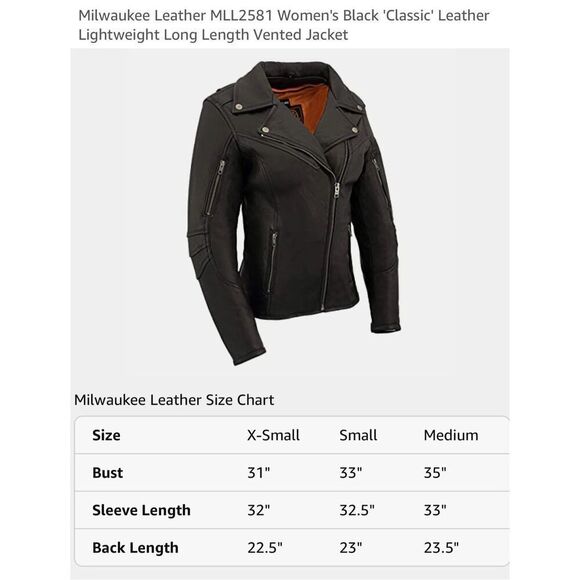 Milwaukee Leather Motorcycle Jacket Zip-Out Liner Women’s Small Black Vented - Picture 1 of 16